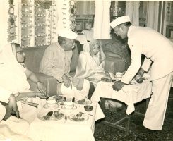 Dr. Ramnath A. Podar & Mrs. Podar with HE Dr. Rajendar Prasad, the First President of India at Podar's residential House